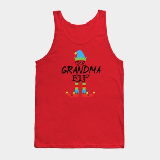 The Grandma Elf Matching Family Group Christmas Party SANTA Tank Top